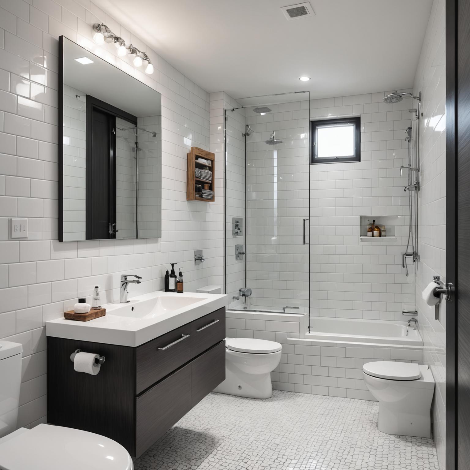 Clean bathroom drainage system